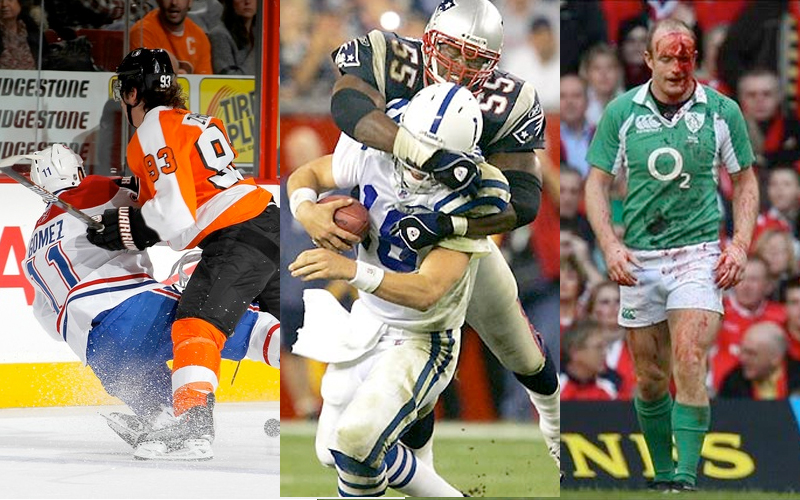 which is more dangerous football or hockey
